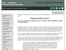 Tablet Screenshot of cancerfightingstrategies.com